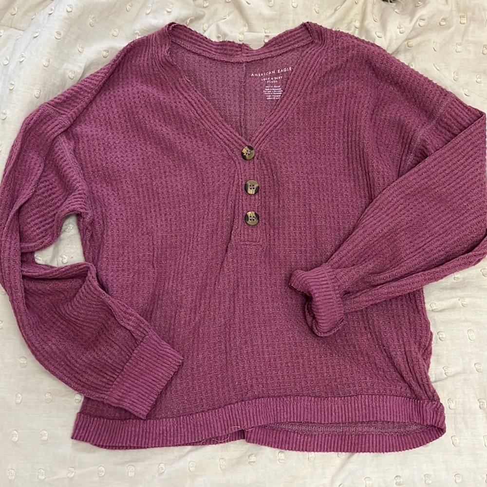 like new AE soft waffle long sleeve